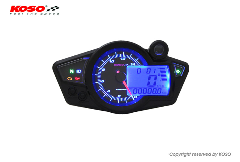 KOSO Multifunktions-TachometerRX1N+ GP Style II Hintergrund schwarz Universal