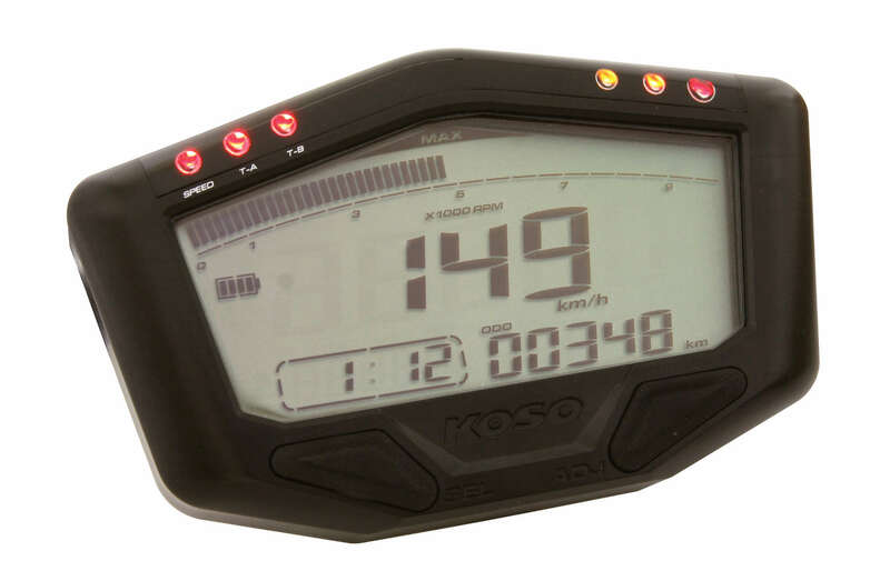 KOSO Tachometer DB-02 Multifunktion schwarz universal
