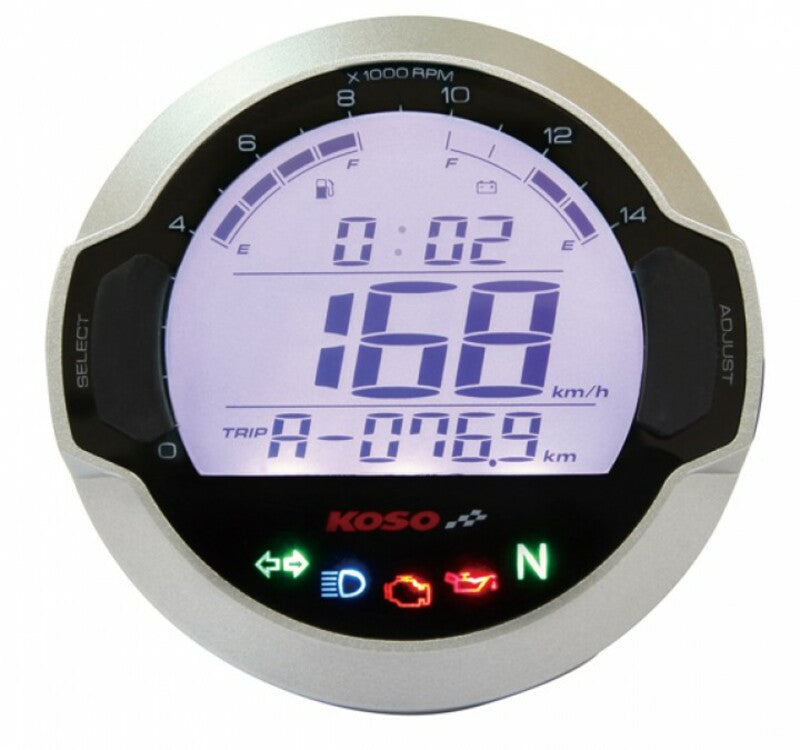 KOSO Digitaler Multifunktions-TachoD64 GP Style rund universal