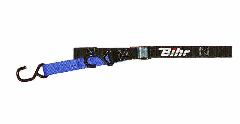 BIHR Spanngurt mit Klemmschloss zweifarbig schwarz/blau