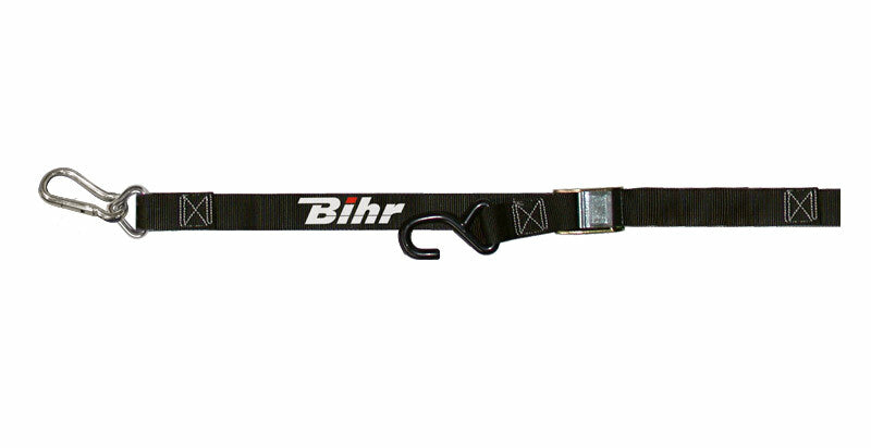 BIHR Spanngurt mit Karabinerhaken schwarz