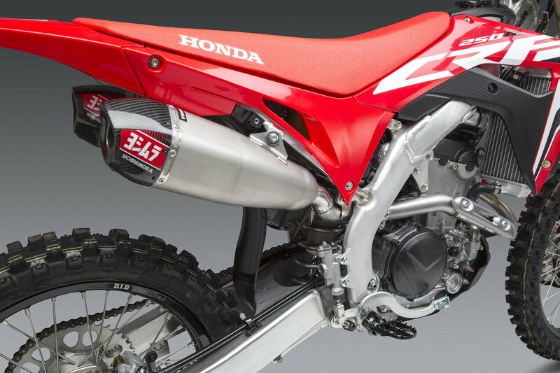 YOSHIMURA Doppelschalldämpfer RS-9T Signature Series Edelstahl/Kappe Carbon Honda CRF250R