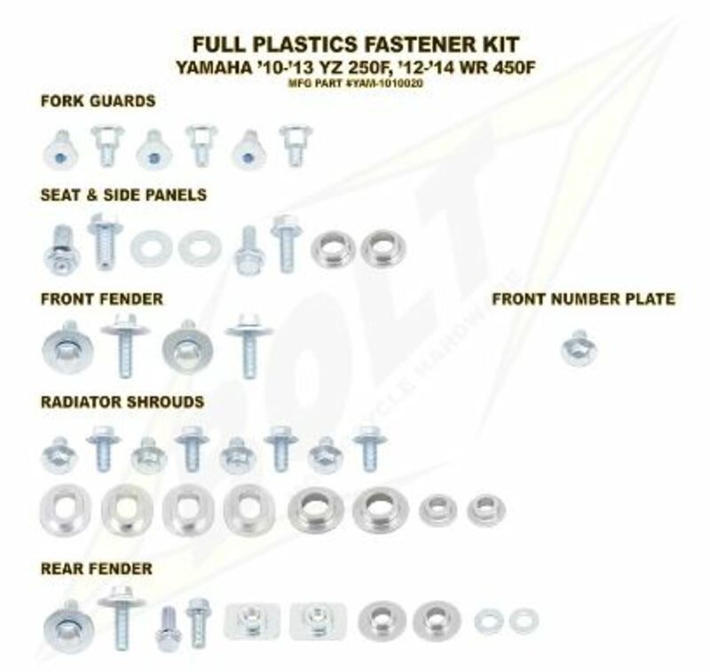 BOLT Kunststoff-Schraubensatz komplett Yamaha YZ250F/WR450F
