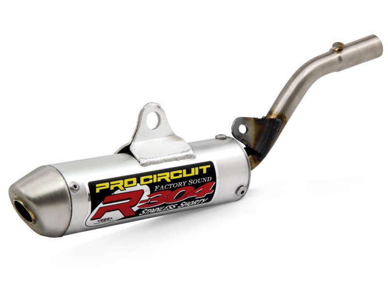 2-Takter-Schalldämpfer PRO CIRCUIT R-304 Alu gebürstet Kawasaki KX85/100