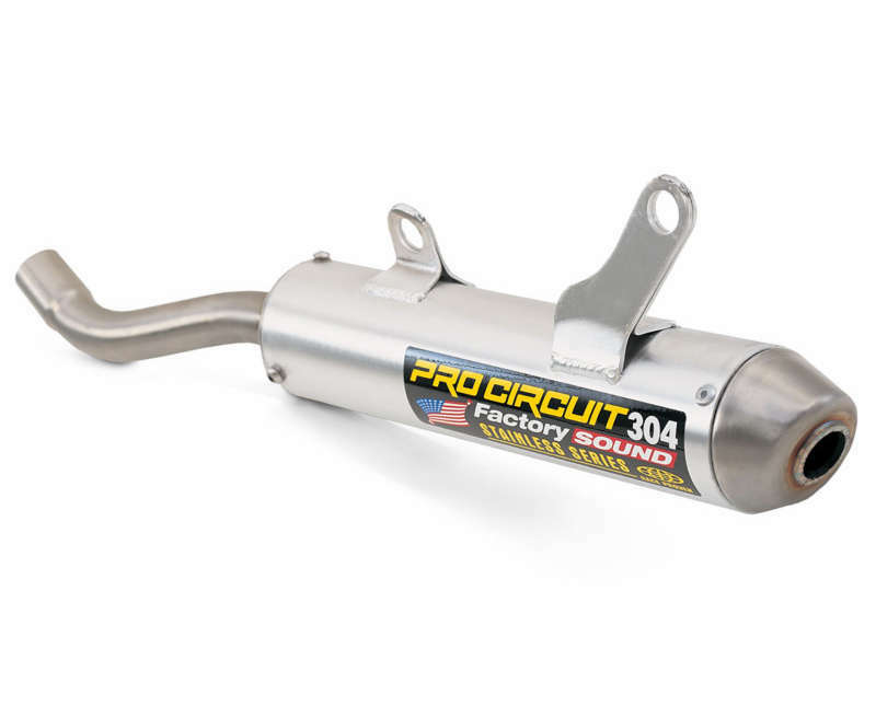PRO CIRCUIT 304 Schalldämpfer Aluminium gebürstet/Endkappe Edelstahl Kawasaki KX125