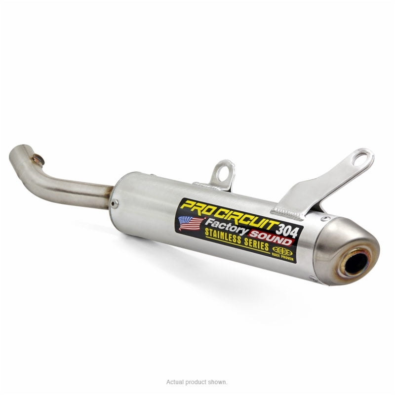 PRO CIRCUIT 304 2-Takter-Schalldämpfer, gebürstetes Aluminium