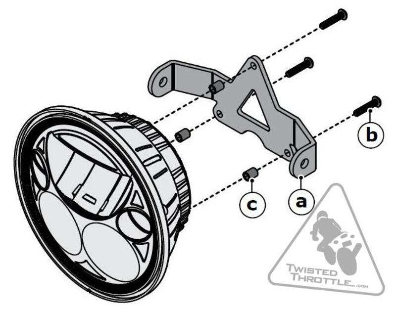 DENALI Beleuchtungs-Halterung Adaptersatz Scheinwerfer M5 Yamaha