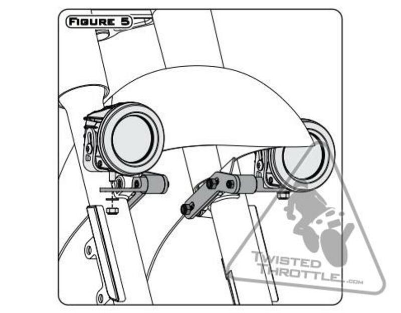 DENALI Beleuchtungs-Halterung Kawasaki Vulcan/Yamaha Star Cruisers