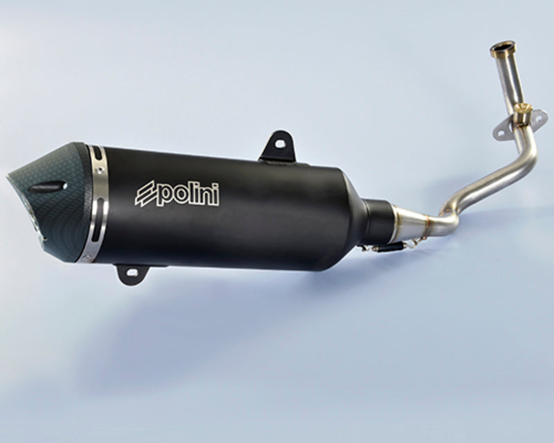 POLINI Maxi-Scooter Komplett Auspuffanlage - Aluminium schwarz Piaggio