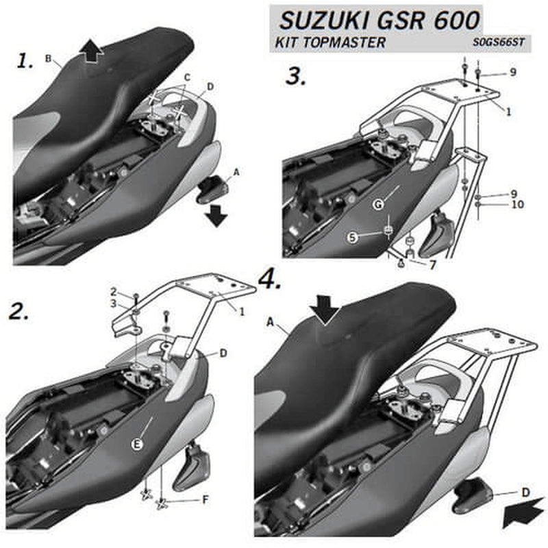 SHAD Top Master Montagesatz - Suzuki