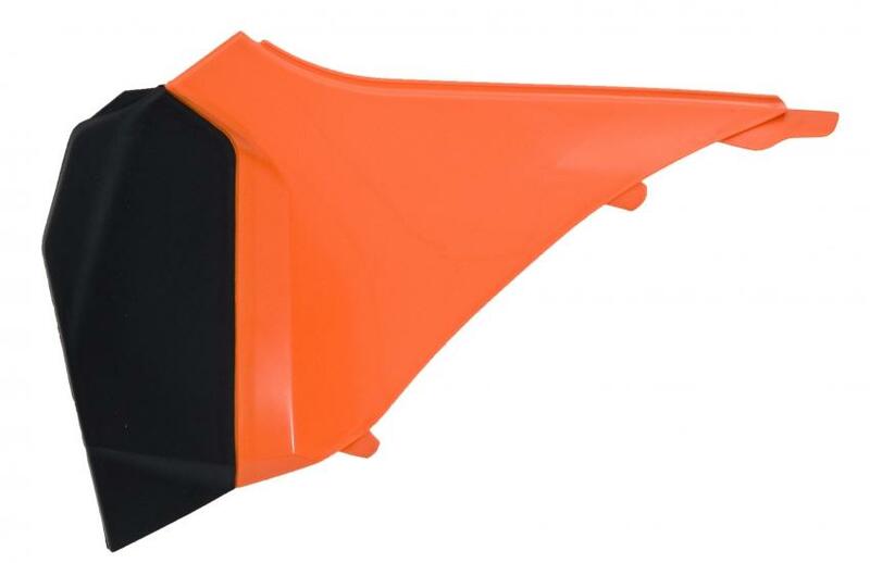LUFTFILTERABDECKUNGEN LINKS RACETECH ORANGE/SCHWARZ FÜR KTM