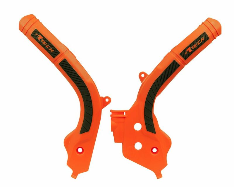 RACETECH Bi-Material Rahmenschutz Orange/Schwarz