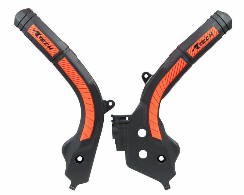 RACETECH Bi-Material Rahmenschutz Schwarz/Orange