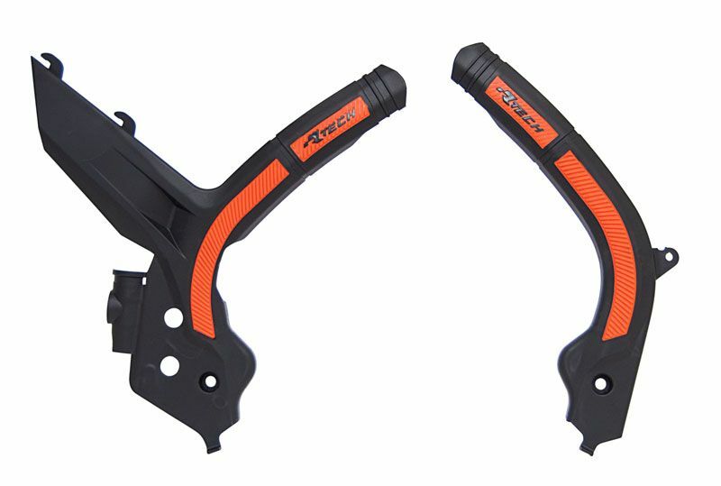 RACETECH Bi-Material Rahmenschutz Schwarz/Orange