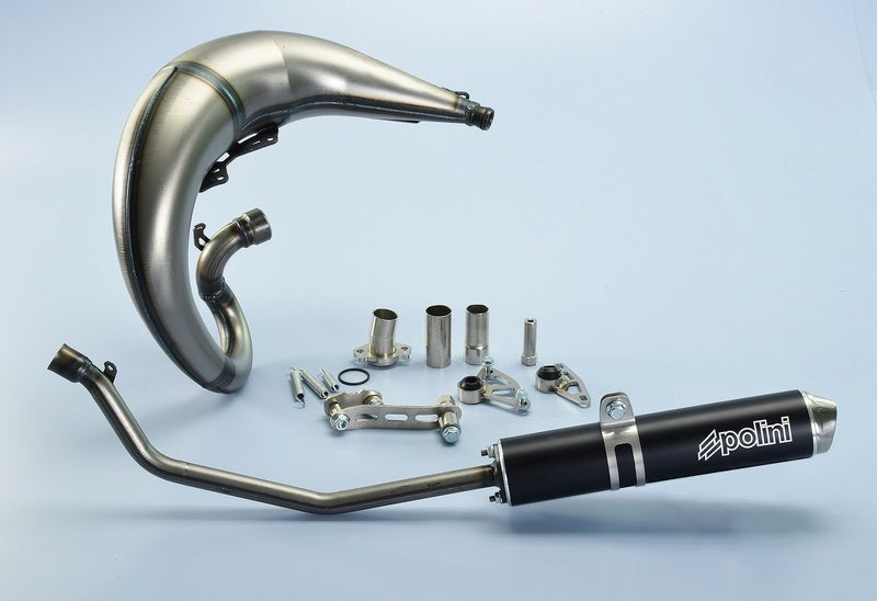 POLINI Race Komplett Auspuffanlage - Aluminium schwarz Derbi DRD S