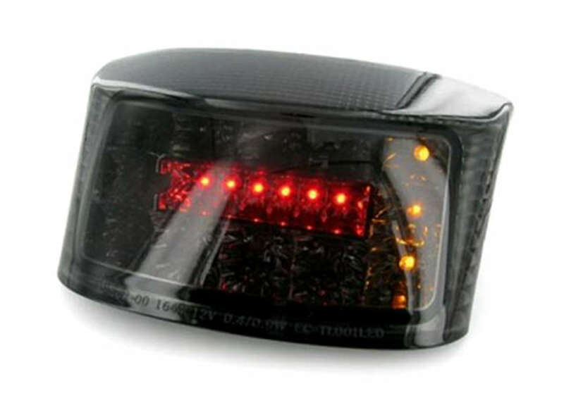LED-Rückleuchte Bihr schwarz mit integrierten Blinkern, CE-homologiert MBK Booster 50 - Yamaha BW'S 50