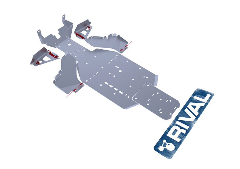 RIVAL Kompletter Unterfahrschutz - Aluminium 4 mm Can-Am Commander
