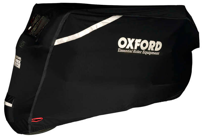 OXFORD Outdoor Abdeckplane Protex Stretch Schwarz - Motorrad / Scooter - L