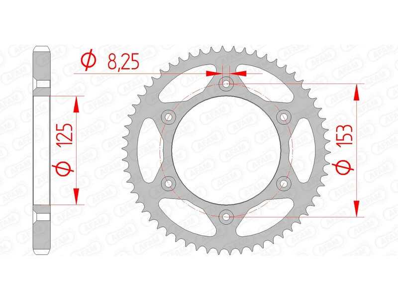 AFAM Standard Stahlritzel hinten 10228 - 428