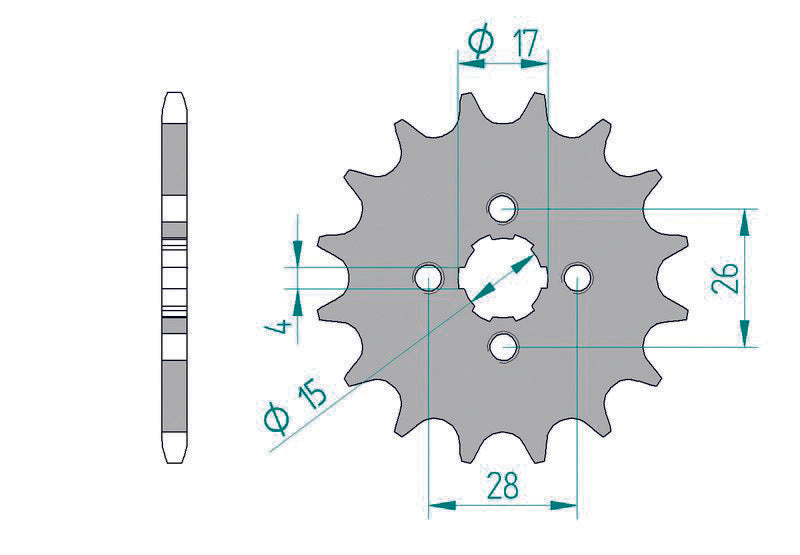 AFAM Standard Stahlritzel vorne 20104 - 420