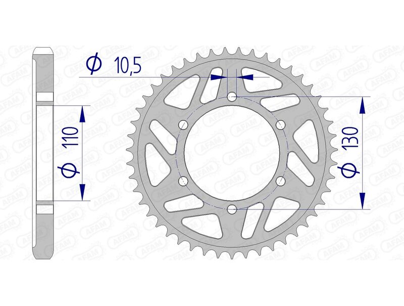 AFAM Aluminiumritzel hinten 13813 - 530