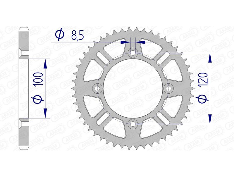 AFAM Aluminiumritzel hinten 15104 - 428