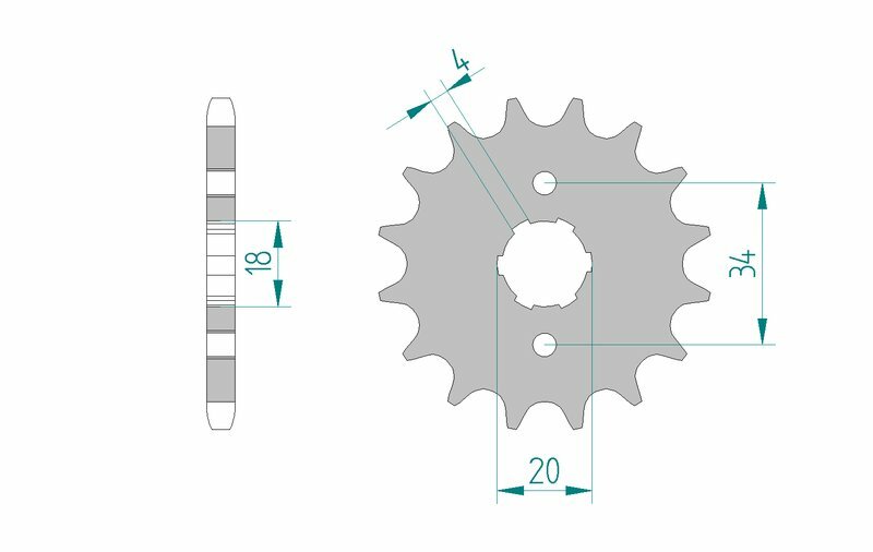 AFAM Standard Stahlritzel vorne 20200 - 428