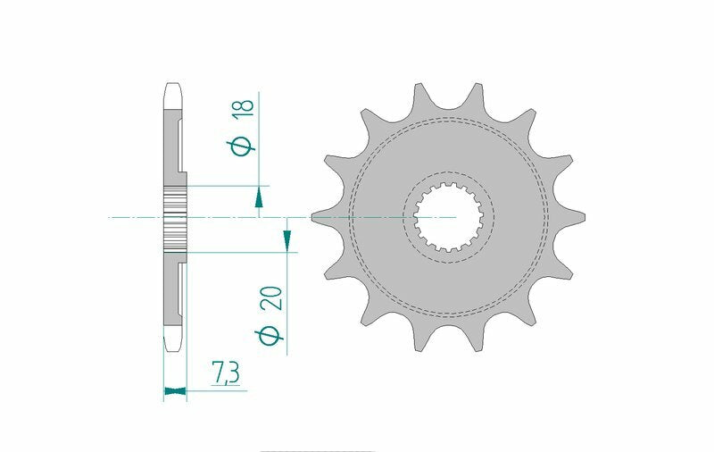 AFAM Standard Stahlritzel vorne 20206 - 520