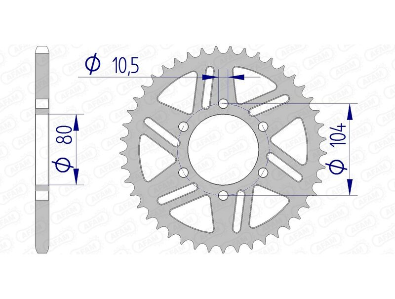 AFAM Aluminiumritzel hinten 17606520