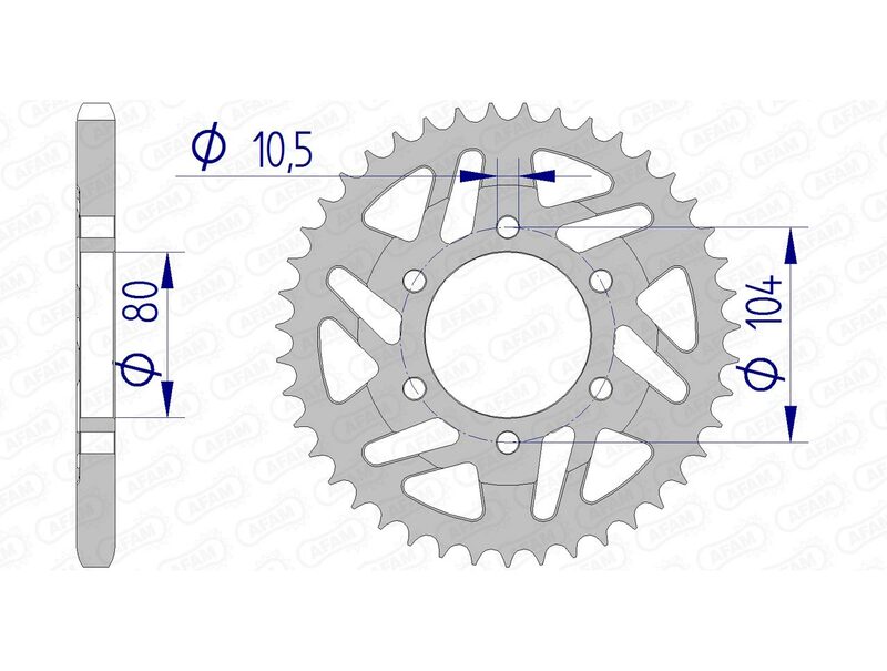 AFAM Aluminiumritzel hinten 17610525