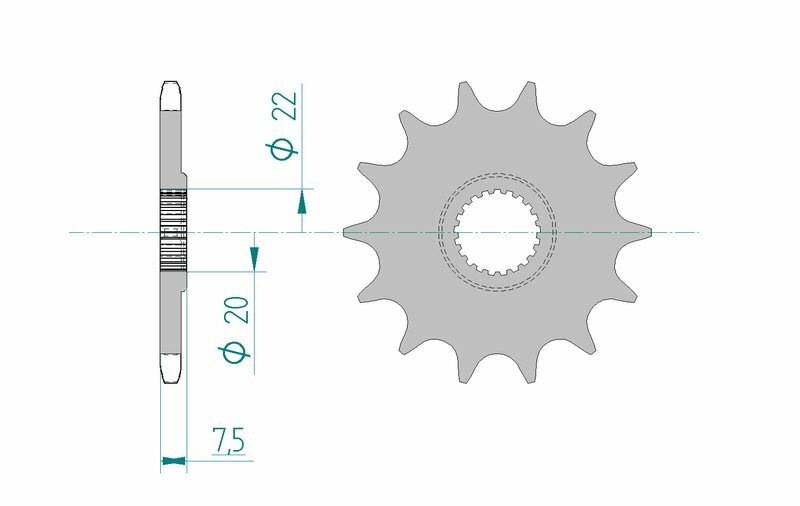 AFAM Standard Stahlritzel vorne 20210 - 520