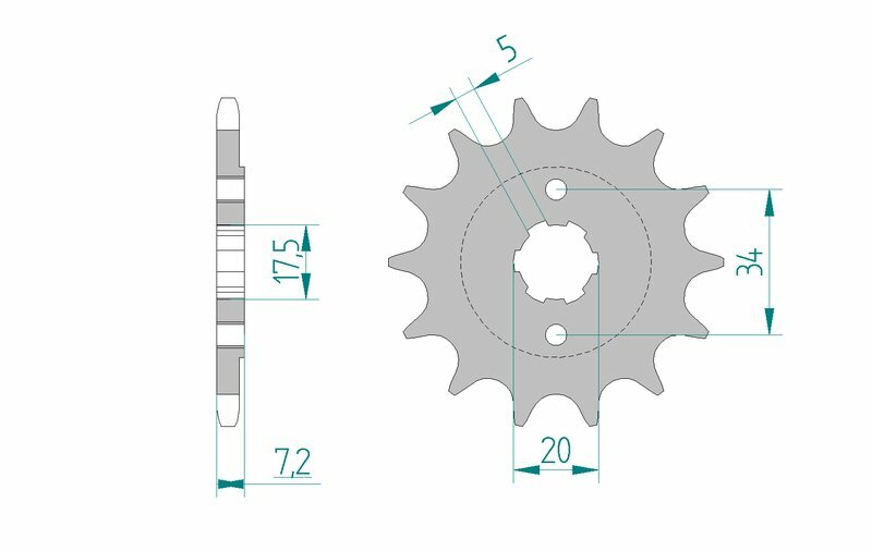 AFAM Standard Stahlritzel vorne 20305 - 520