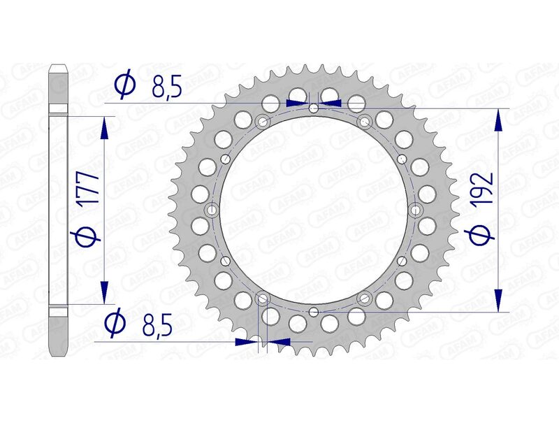 AFAM Aluminiumritzel hinten 63300 - 520