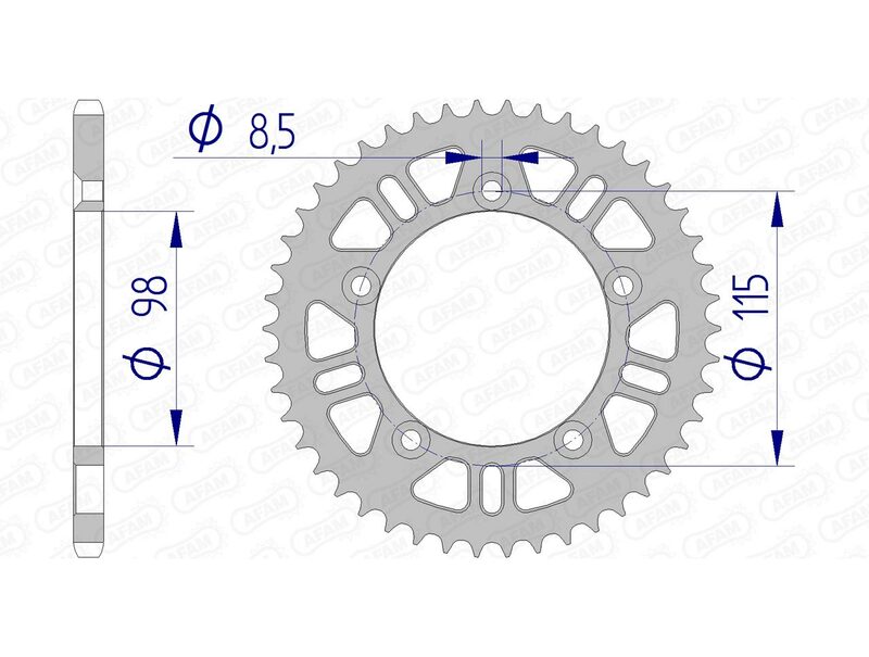AFAM Aluminiumritzel hinten 72101 - 420