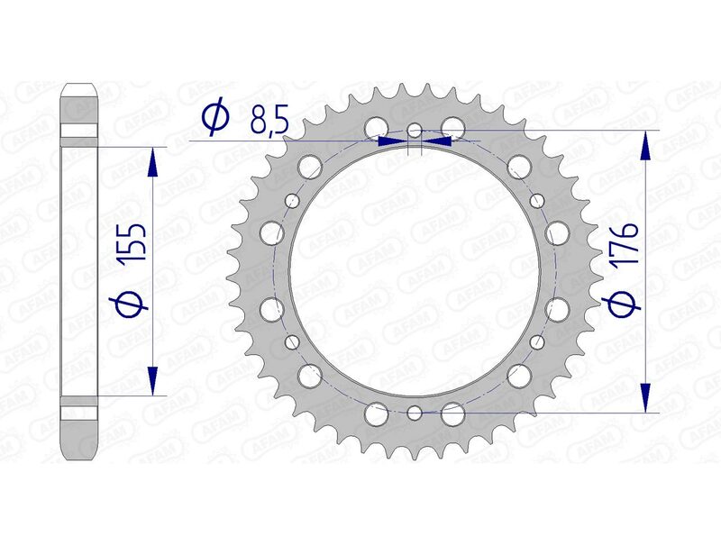 AFAM Aluminiumritzel hinten 87601 - 530