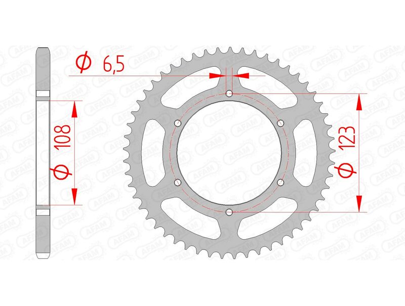 AFAM Standard Stahlritzel hinten 92114 - 420