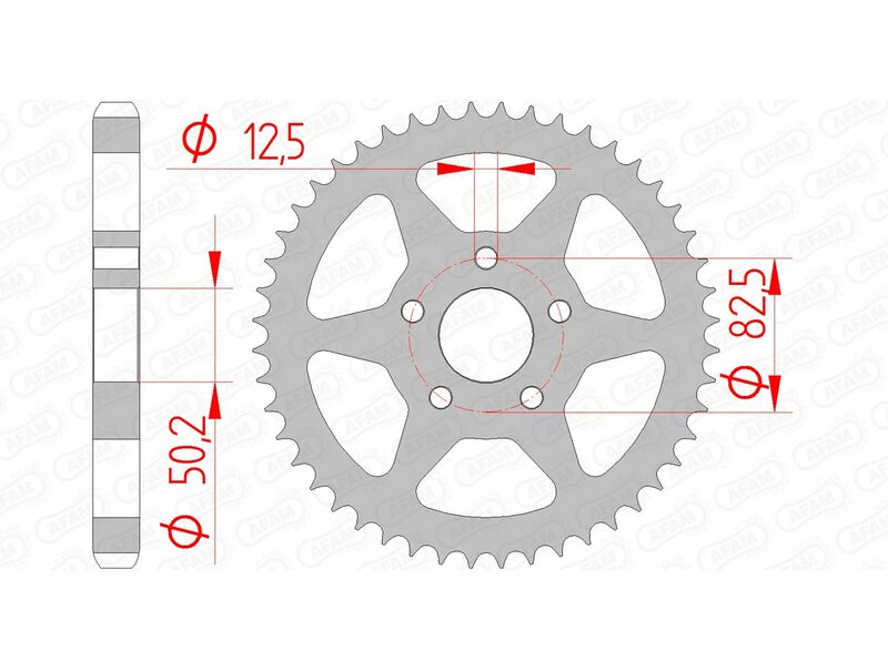 AFAM Standard Stahlritzel hinten 92803 - 530