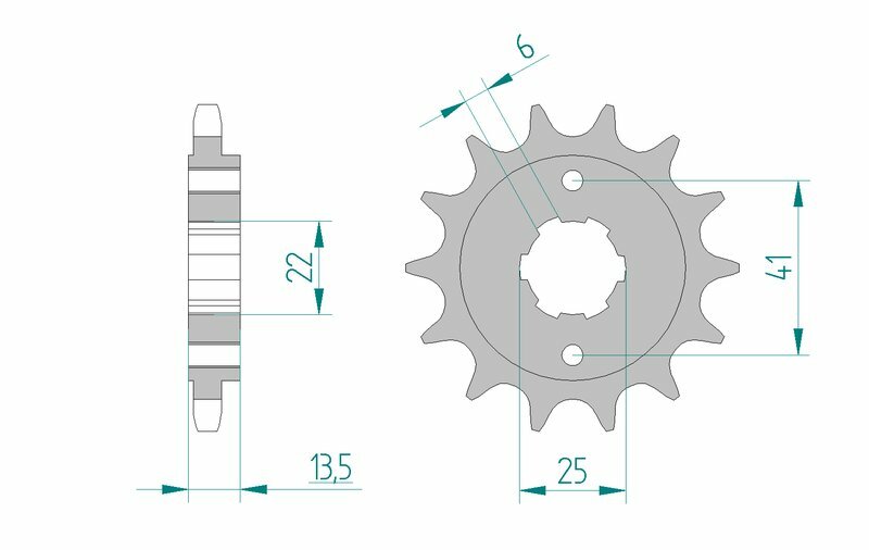 AFAM Standard Stahlritzel vorne 20506 - 525