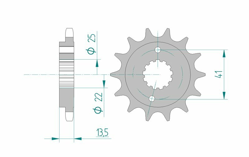 AFAM Standard Stahlritzel vorne 20507 - 525