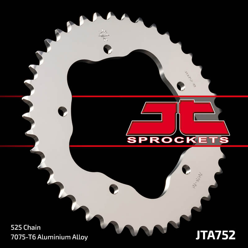 JT SPROCKETS Stahl-Standard-Kettenrad hinten 752 - 525 - ohne Trägerplatte, benötigt einen JT SPROCKETS-Kronenhalter