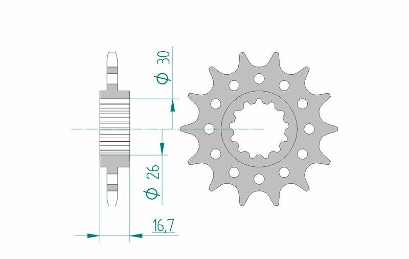 AFAM Standard Stahlritzel vorne 20608 - 520