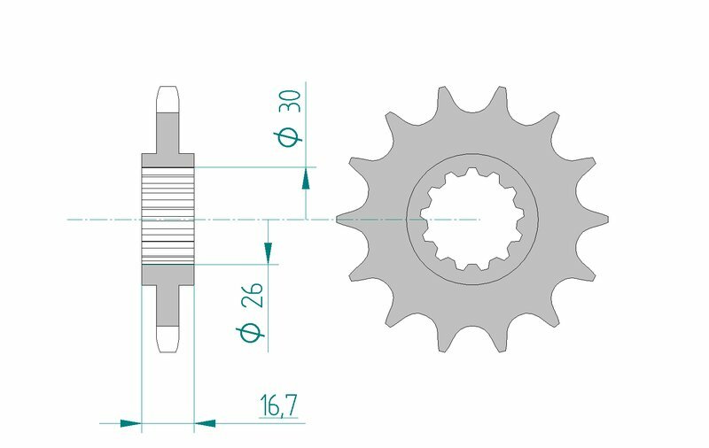 AFAM Standard Stahlritzel vorne 20612 - 525