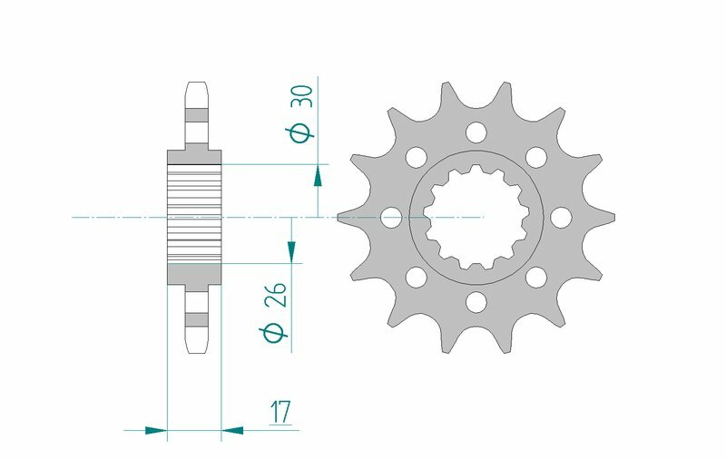 AFAM Standard Stahlritzel vorne 20615 - 525