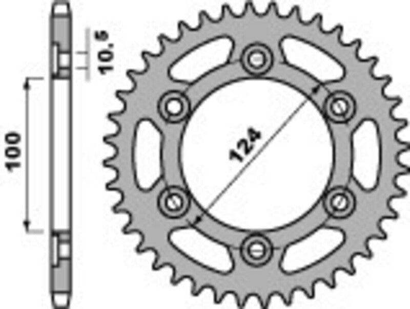 PBR Standard Kettenrad C45 Stahl 1027 - 520