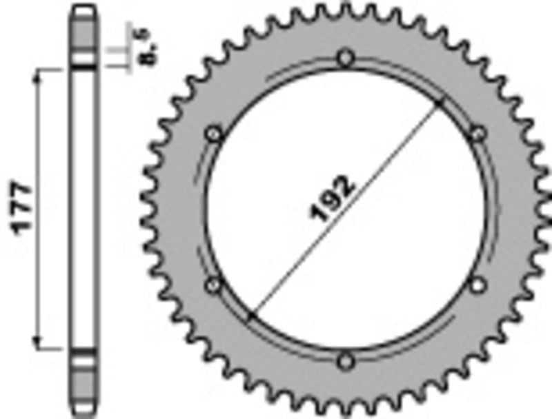 PBR Standard Kettenrad C45 Stahl 223 - 520