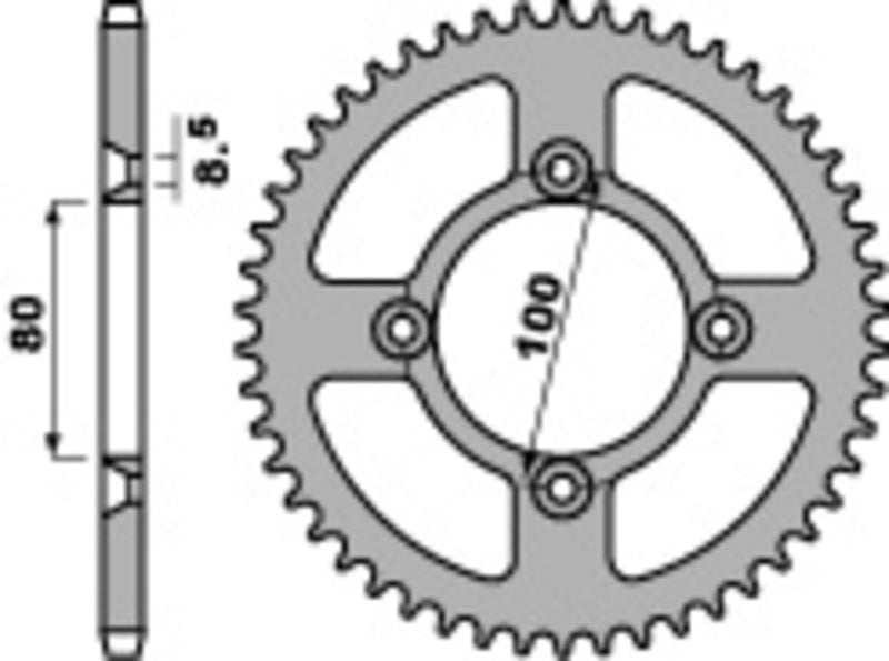 PBR Standard Kettenrad Stahl 238 - 420