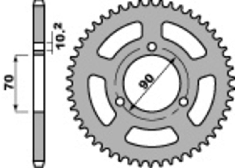 PBR Standard Kettenrad Stahl 239 - 420