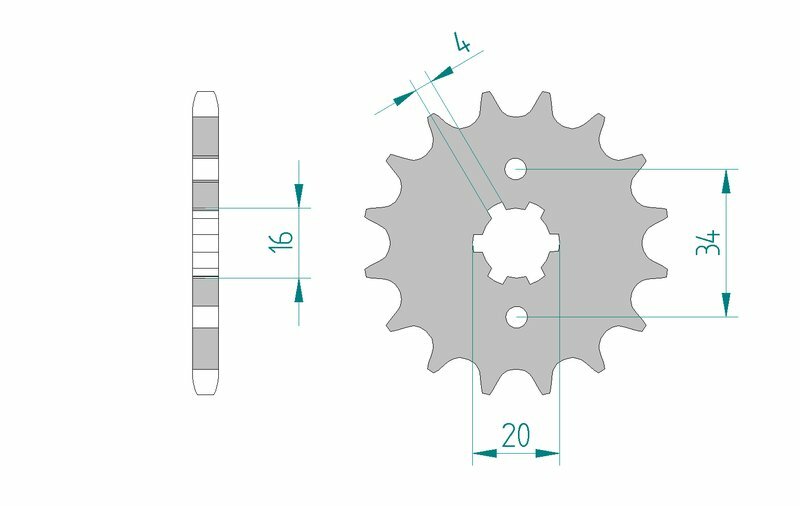AFAM Standard Stahlritzel vorne 21200 - 428
