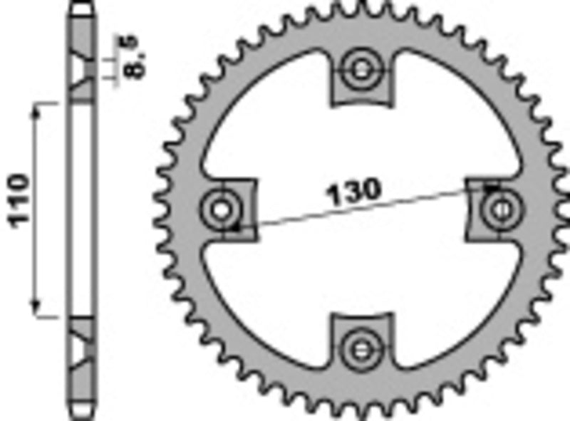 PBR Standard Kettenrad C45 Stahl 4306 - 420