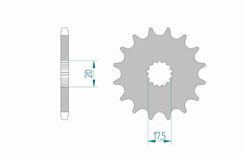 AFAM Standard Stahlritzel vorne 21202 - 428